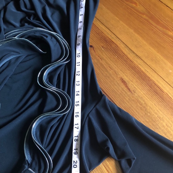 Joseph Ribkoff Black Fun Ruffle Top, Sz 10 - Picture 6 of 8